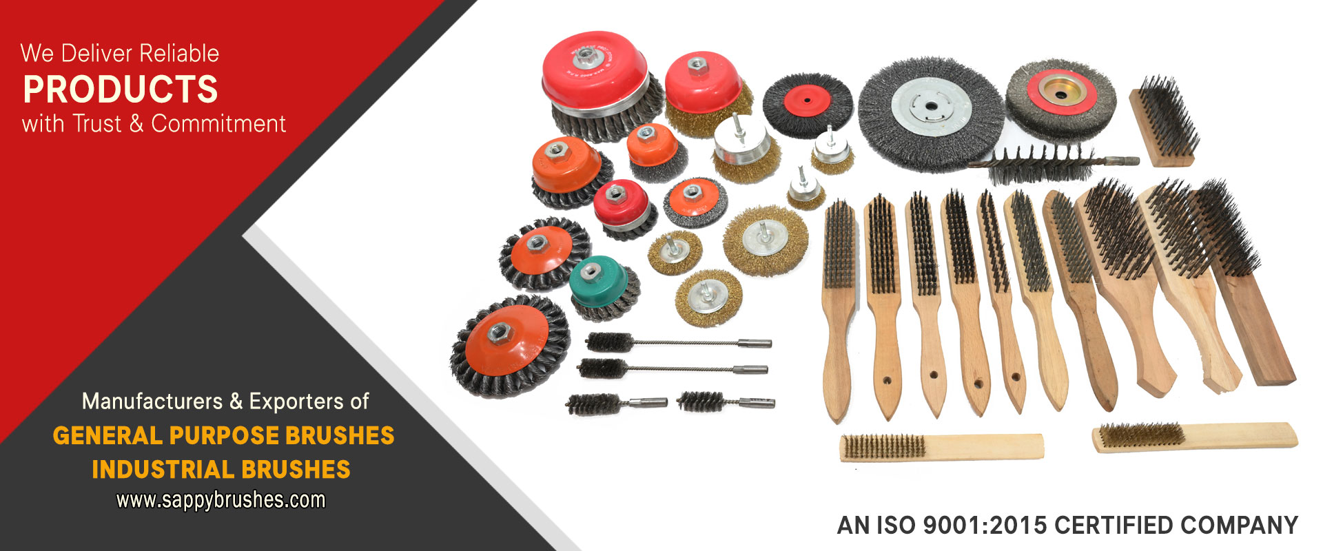 Wooden Handle Steel Wire Brushes, Plastic Handle Industrial Brushes