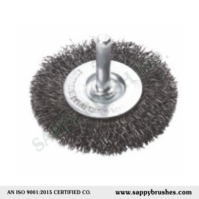 Crimped Wire Wheel Brush with Shank